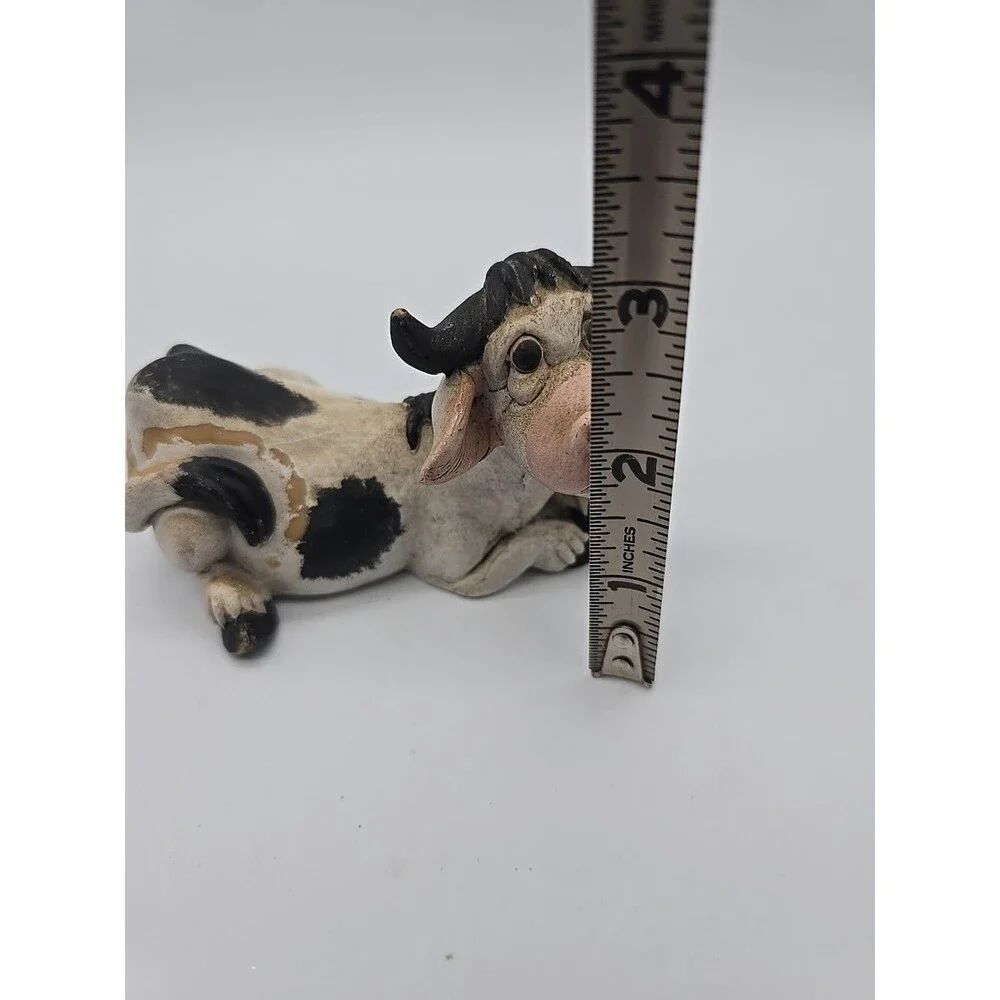 Vintage 1990's Pete Aspit Happy Holstein Cow Figure Milking Cow